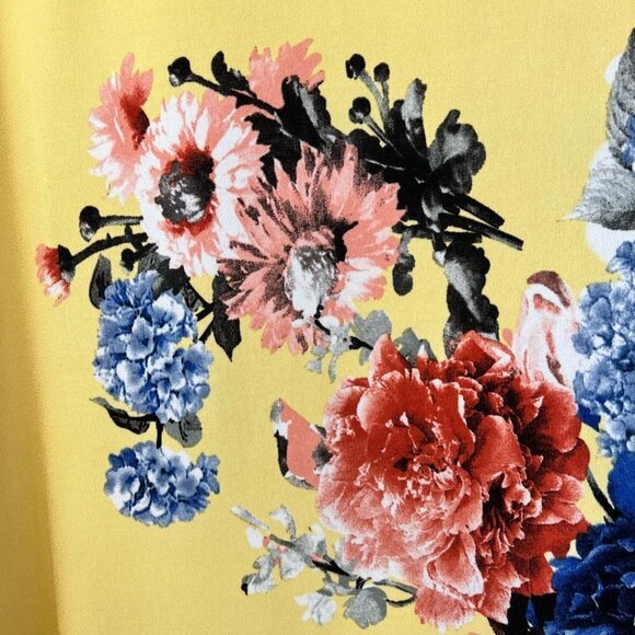 Saved By The Dress Womens Multicolor Floral Yellow/Multi Sleeveless Top Medium - Picture 9 of 11